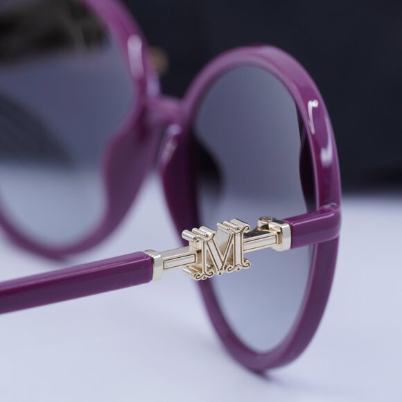 MaxMara EMME15 MM0065 75B Round Sunglasses - Fuxia/Smoke Gradient - Picture 10 of 11